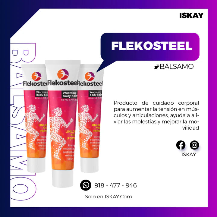 Flekosteel Bálsamo crema para el Dolor Muscular y Articulaciones