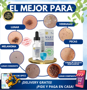 WART REMOVER® - PARA VERRUGAS Y LUNARES DE CARNE - TRATAMIENTO NATURAL