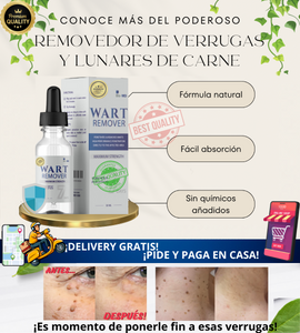 WART REMOVER® - PARA VERRUGAS Y LUNARES DE CARNE - TRATAMIENTO NATURAL