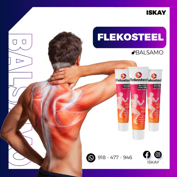 Flekosteel Bálsamo crema para el Dolor Muscular y Articulaciones